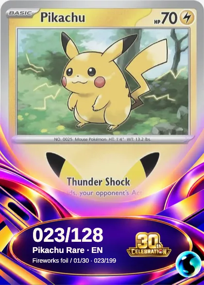 Pikachu placeholder in the Future chrome frame