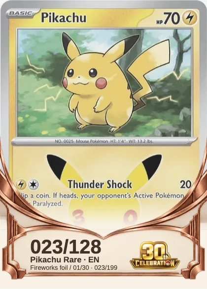 Pikachu placeholder in the Copper atelier frame